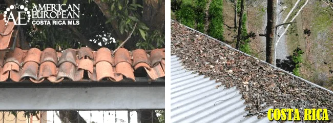 Check your roof for broken tiles and clear the gutters of leaves ToDo list before the Costa Rica rainy season starts