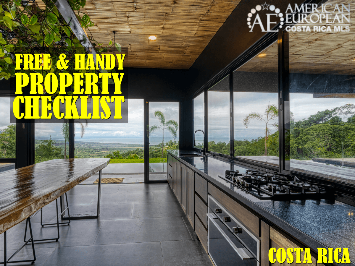 Handy detailed property checklist Costa Rica